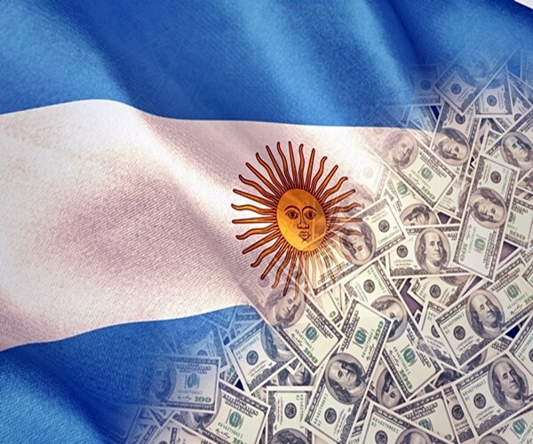 argentina flag and dollars