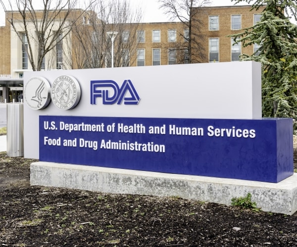 a sign outside the fda headquarters