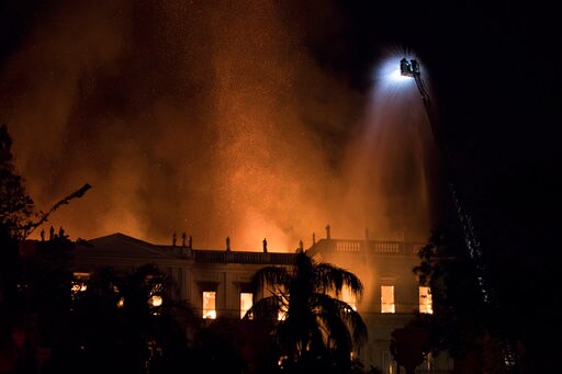 Firefighters Try to Save Relics as Fire Engulfs Rio Museum