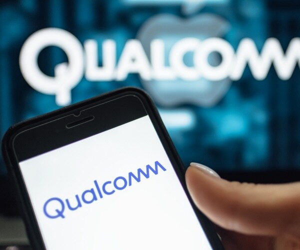 qualcomm logo is shown on a phone 