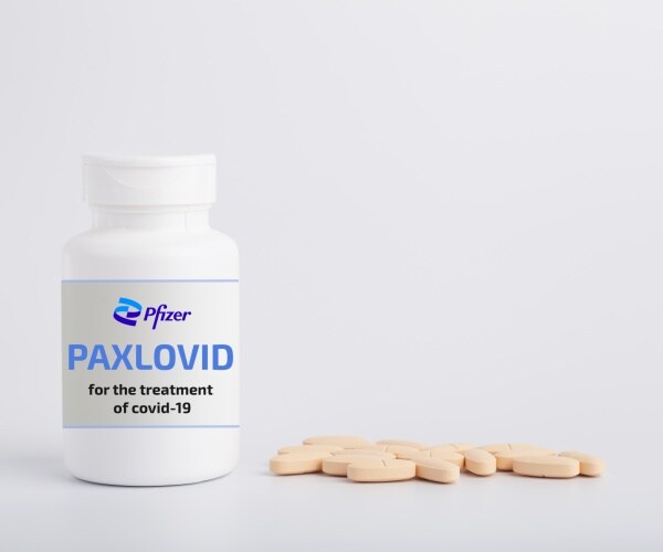 Pfizer bottle of Paxlovid COVID pills