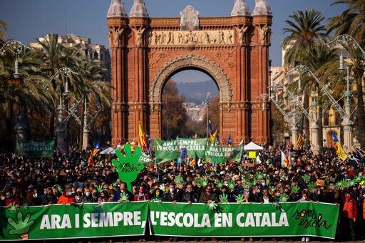 Catalans Protest against Mandate for More Spanish in Schools