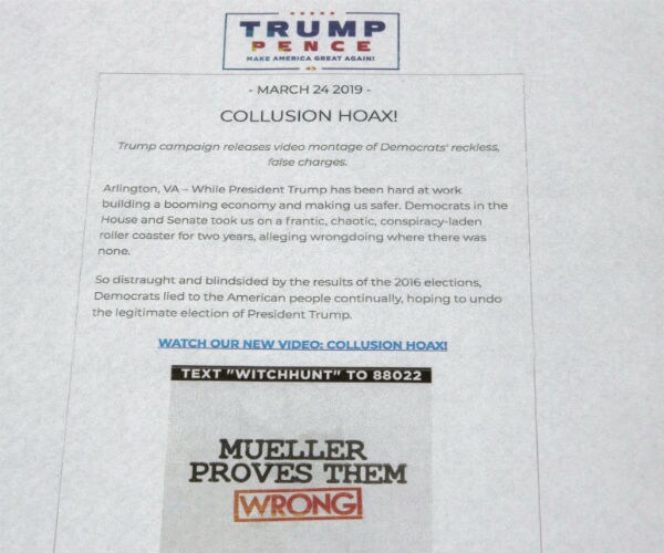 email released by the trump campaign on sunday