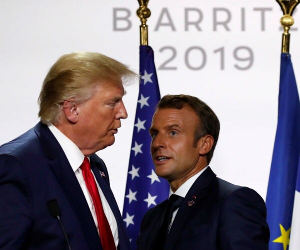us president donald trump and french president emmanuel macron 
