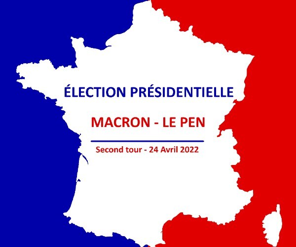 a map of france with the election information on it