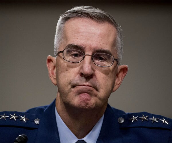Gen. John Hyten appears before the Senate Armed Services Committee on Capitol Hill in Washington