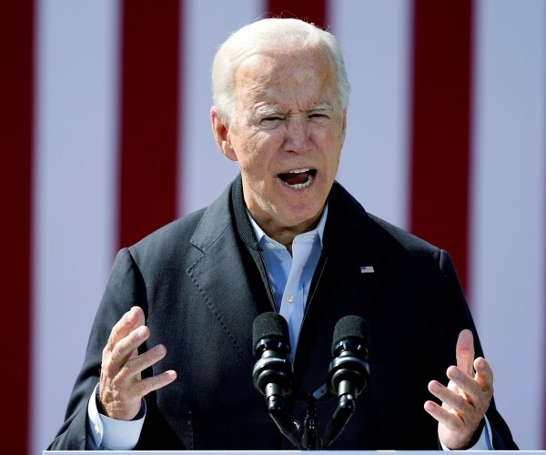 joe biden speaks from podium