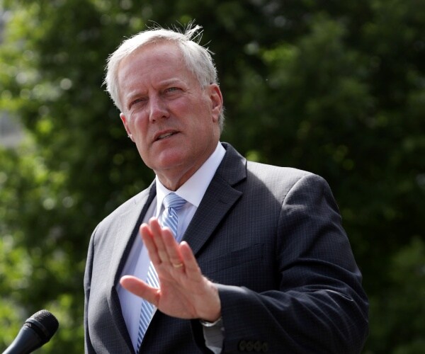 white house chief of staff mark meadows talks to press