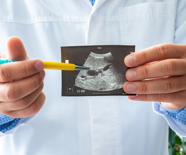 The results of a gallbladder ultrasound