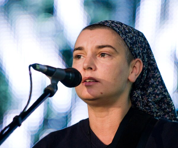 irish singer sinead o'connor performing in warsaw, poland