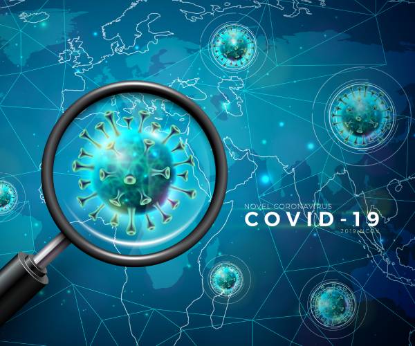 covid under a magnifying glass