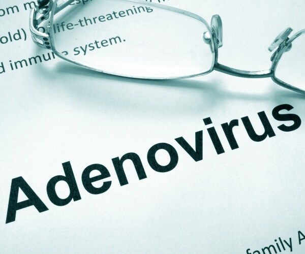 entry/definition for adenovirus in book, glasses