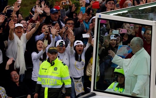 Pope Kicks off Visit to Colombia Aimed at Building Bridges
