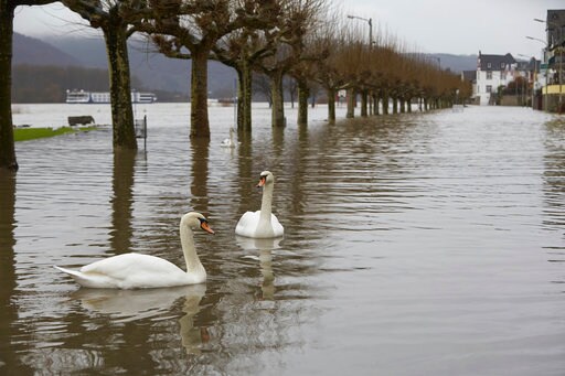 Heavy Rain, Melting Snow Produce Floods in Western Germany