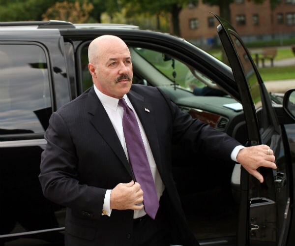 former nyc police commissioner bernie kerik is shown
