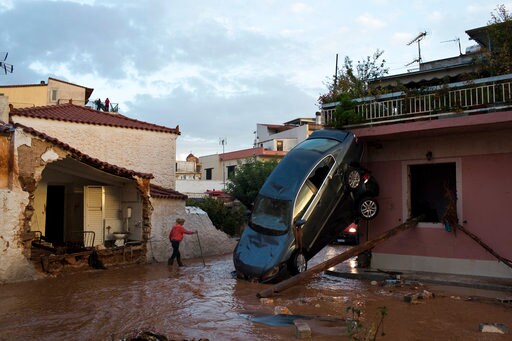 Greek Rescue Crews Search for 6 People after Deadly Floods