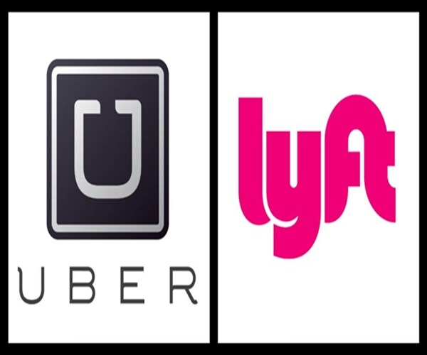 lyft and uber corporate logo symbols