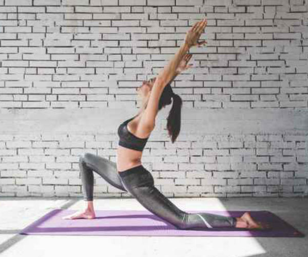 woman doing yoga pose