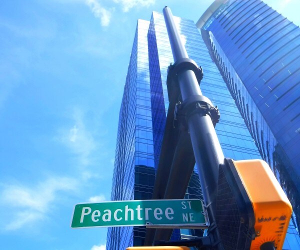 county peach tree street or peach tree state business theme  