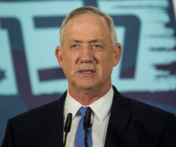 benny gantz looks on