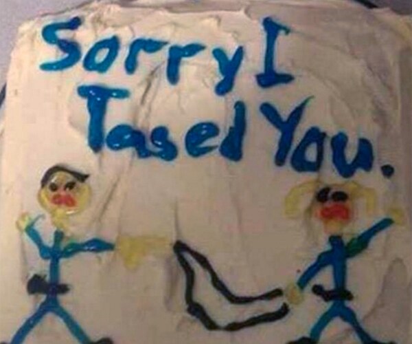 'Sorry I Tased You' Cake From Ex-Cop Didn't Cut It With Victim