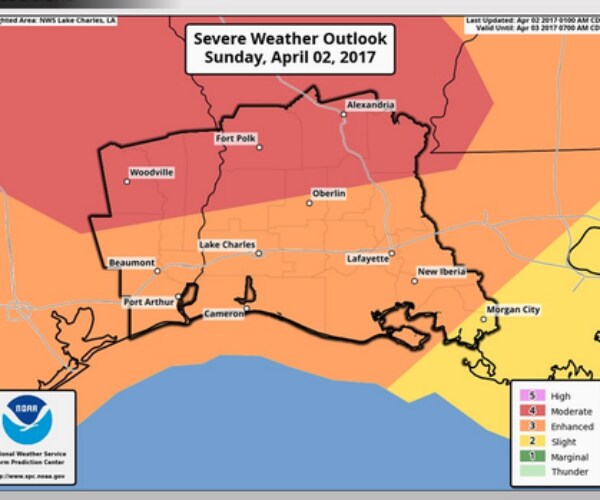 Severe Storm Kills 2 in Louisiana, Causes Damage in Texas