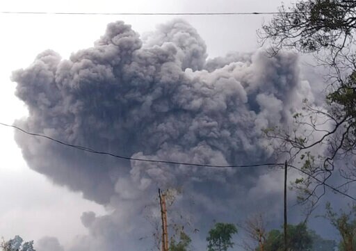 Semeru Volcano on Indonesia's Java Island Spews Hot Clouds