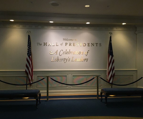 hall of the presidents at disney world in the magic kingdom in orlando florida 