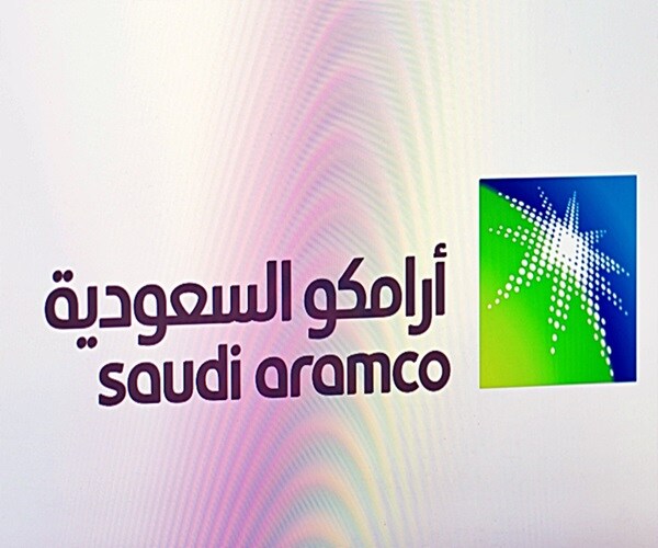 computer screen shows details of Saudi Aramco report on its web site.