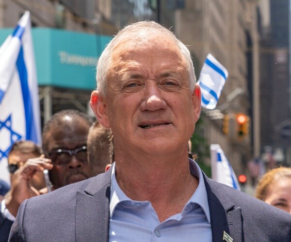 benny gantz looks on