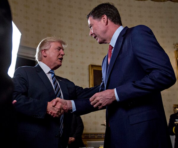 President Donald Trump and former FBI director James Comey in 2017