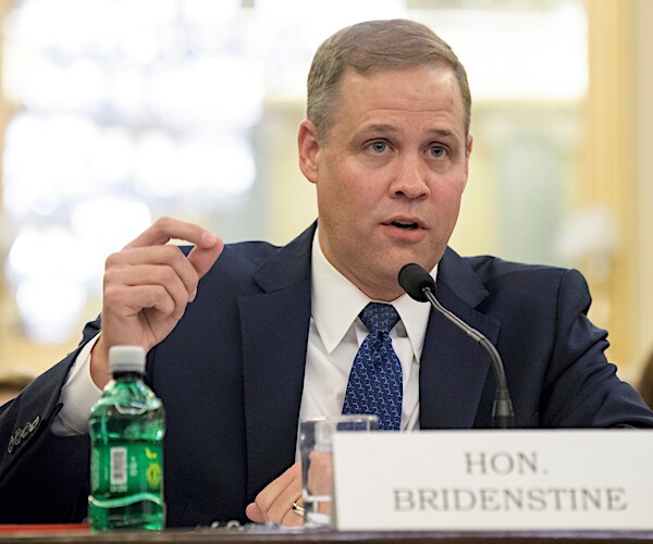 jim bridenstine gestures during congressional hearing
