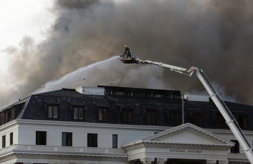 Firefighters Finally Leave South Africa Parliament Complex