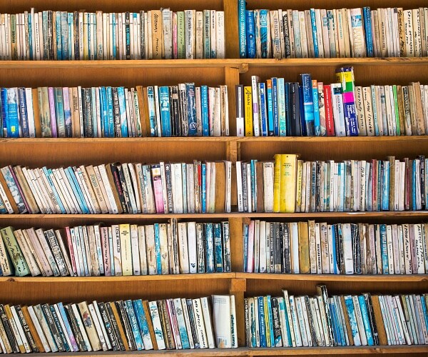 books on shelves