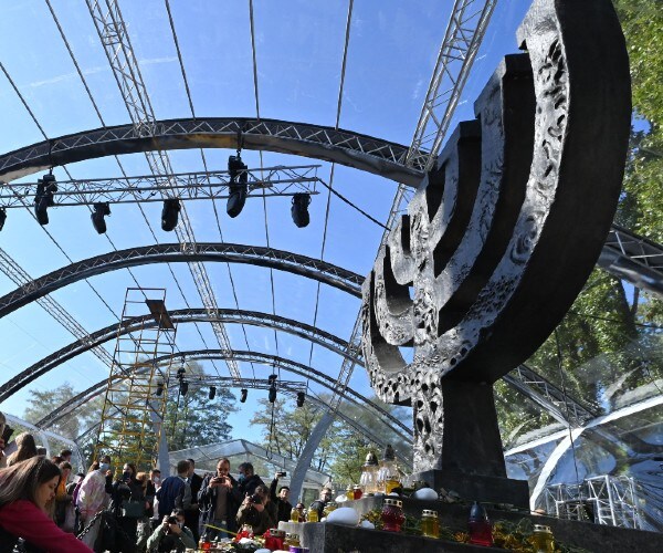 a large menora outdoors