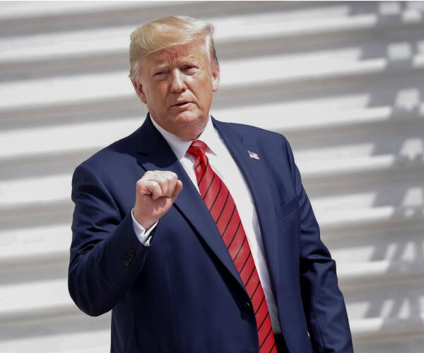 us president donald trump on the south lawn of the white house 