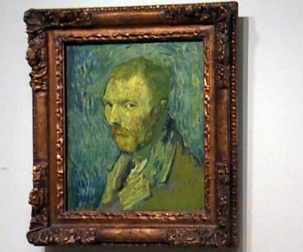 framed painting of van gogh in gallery