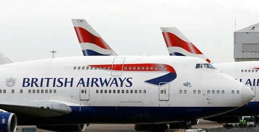 The Latest: British Airways Cancels Most Flights from London