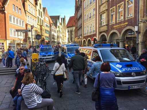 The Latest: Police Find Suspicious Object in Muenster Van