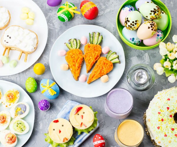 colorful varied food 