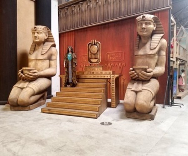 a costume and elaborate egyptian set