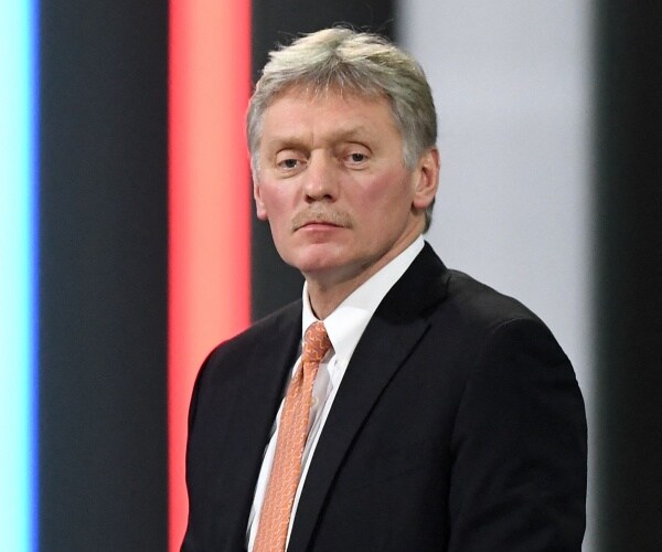 Dmitry Peskov speaking at a press conference.