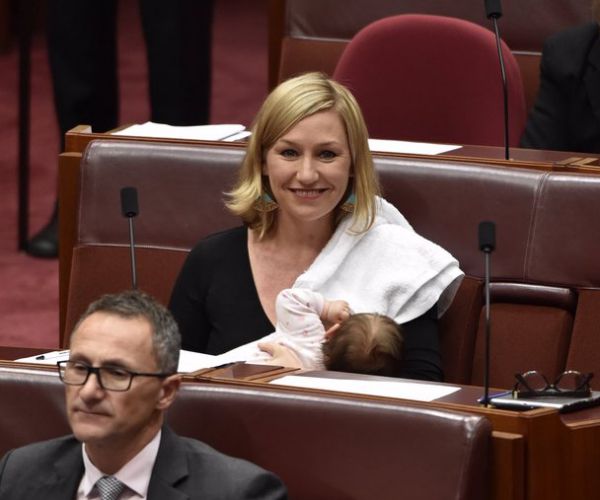 Larissa Waters Breastfeeding in Australia Parliament Is History