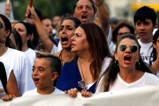 Cyprus School Teachers March to Protest Cuts to Benefits