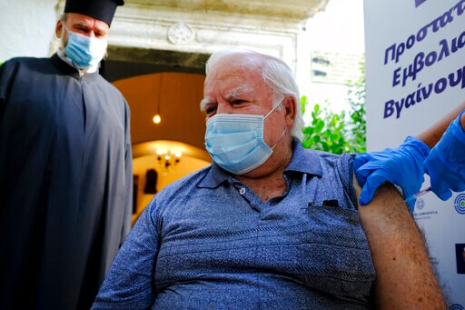 Greece Begins Administering COVID Vaccines outside Churches