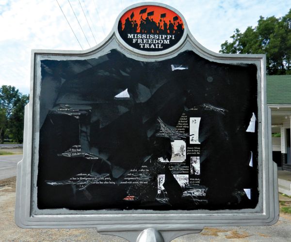 Emmett Till Freedom Trail Marker Vandalized Again