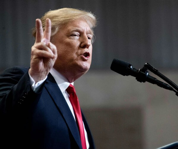 donald trump at a campaign rally