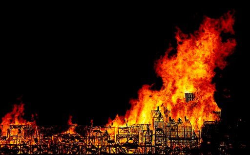 London Model Set Ablaze to Mark Great Fire Anniversary