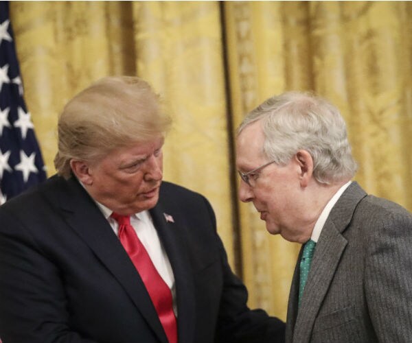 us president donald trump and us senate majority leader mitch mcconnell republican of kentucky