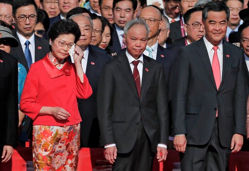 The Latest: Carrie Lam Sworn in as Hong Kong's New Leader